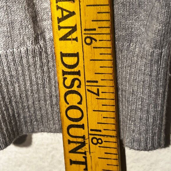 Haven Well Within Gray Mock Neck Sweater Top XL 90% Cotton 10% Cashmere flaw - Picture 15 of 16
